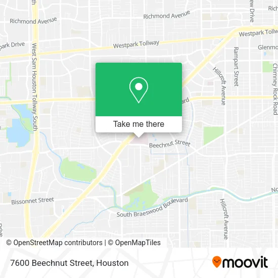 Mapa de 7600 Beechnut Street