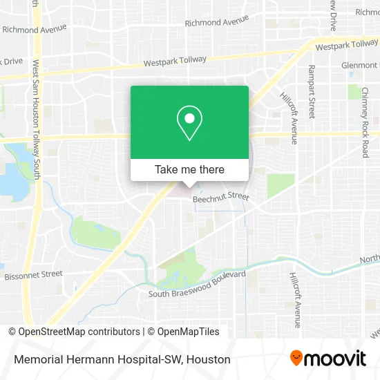 Memorial Hermann Hospital-SW map