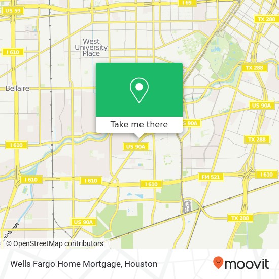 Mapa de Wells Fargo Home Mortgage