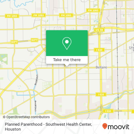 Planned Parenthood - Southwest Health Center map