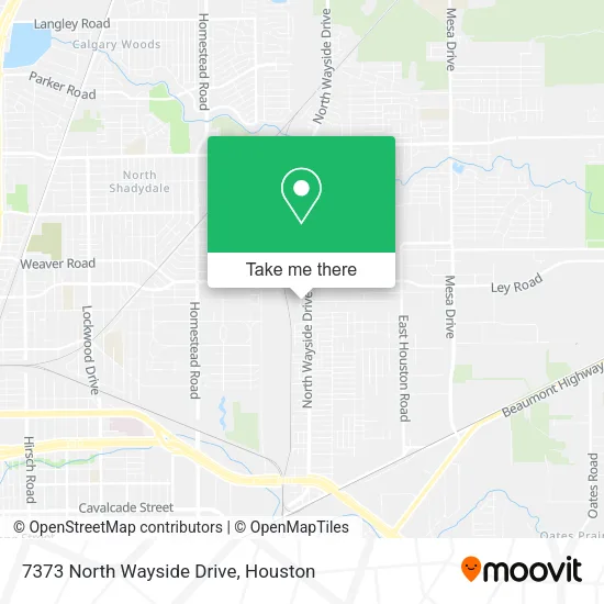 7373 North Wayside Drive map