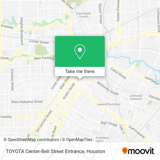 Mapa de TOYOTA Center-Bell Street Entrance