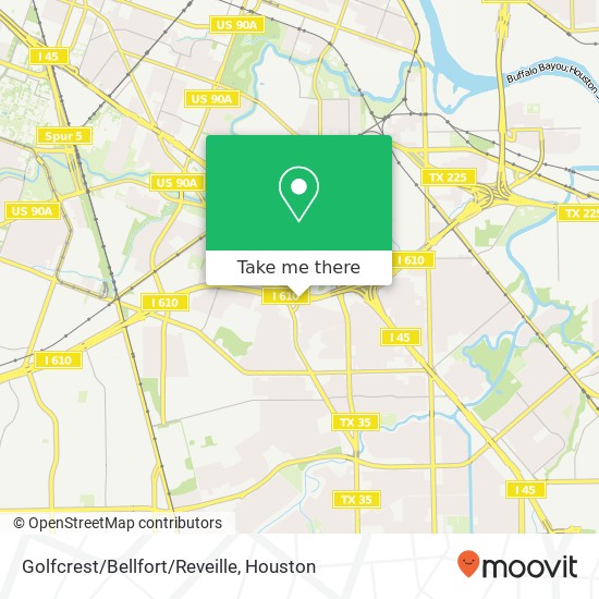 Golfcrest/Bellfort/Reveille map