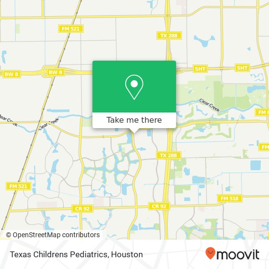 Mapa de Texas Childrens Pediatrics