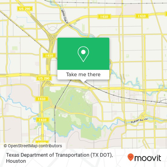 Texas Department of Transportation (TX DOT) map