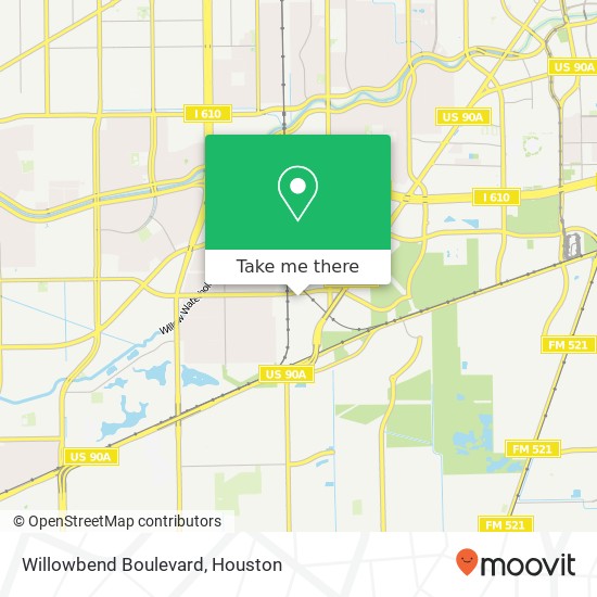 Willowbend Boulevard map