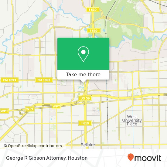 George R Gibson Attorney map