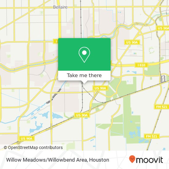 Mapa de Willow Meadows/Willowbend Area