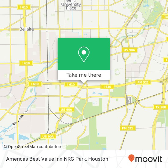 Mapa de Americas Best Value Inn-NRG Park