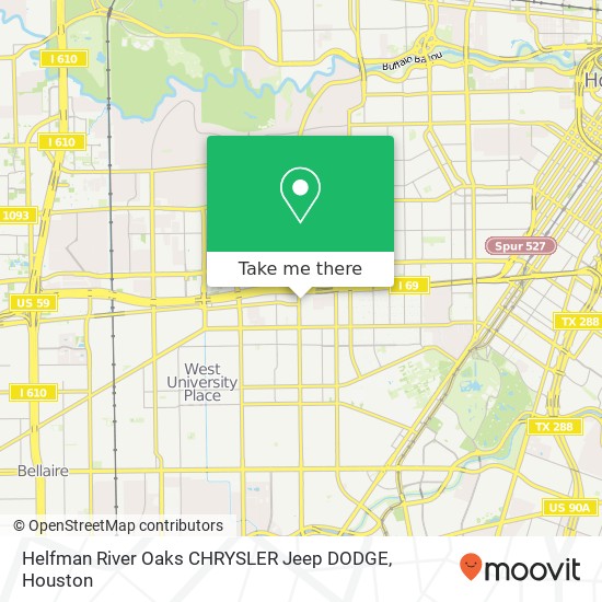 Mapa de Helfman River Oaks CHRYSLER Jeep DODGE