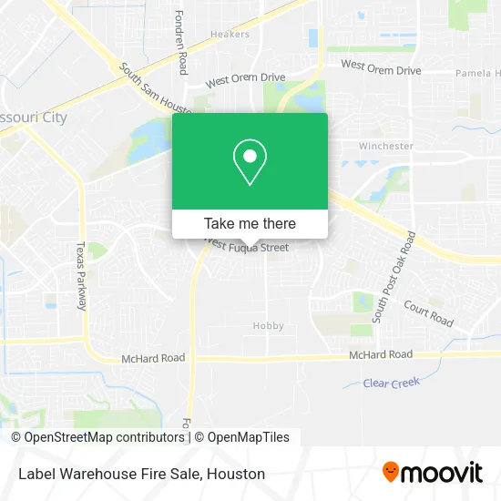 Label Warehouse Fire Sale map