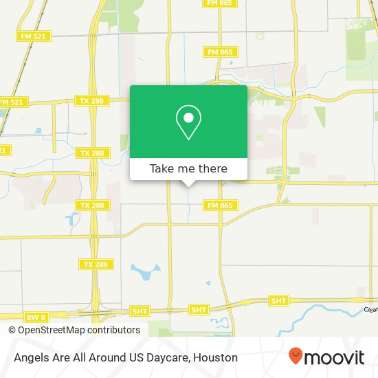 Mapa de Angels Are All Around US Daycare, 12730 Leitrim Way Houston, TX 77047