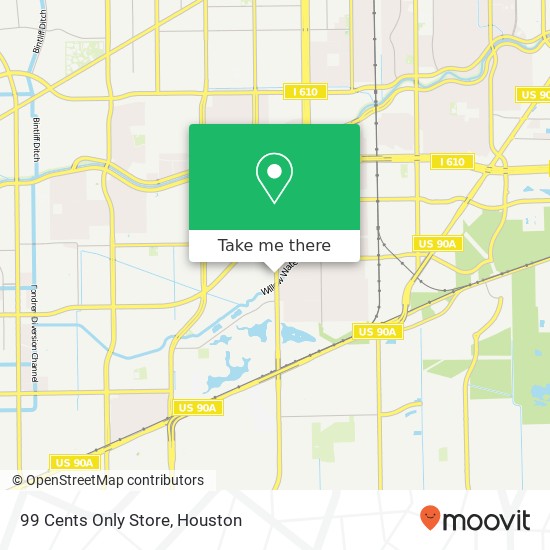 Mapa de 99 Cents Only Store, 10814 S Post Oak Rd Houston, TX 77035