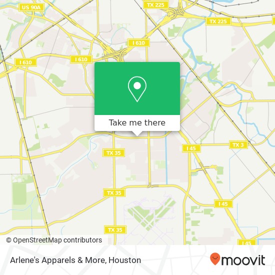 Mapa de Arlene's Apparels & More, 7701 Bellfort St Houston, TX 77061