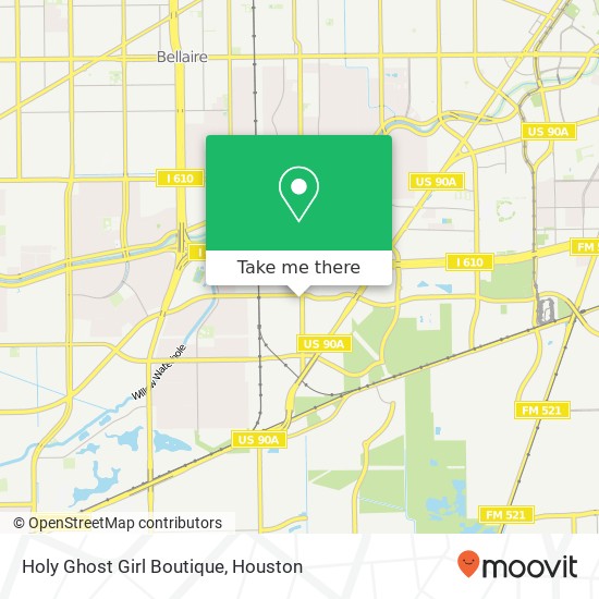 Mapa de Holy Ghost Girl Boutique, 10114 Stella Link Rd Houston, TX 77025