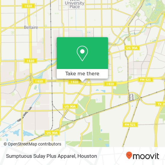 Mapa de Sumptuous Sulay Plus Apparel, 3286 South Loop W Houston, TX 77025