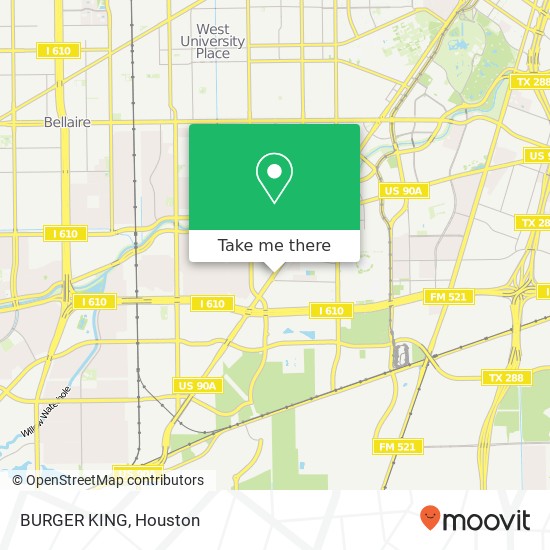 BURGER KING, 9349 S Main St Houston, TX 77025 map