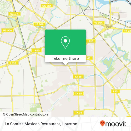 Mapa de La Sonrisa Mexican Restaurant, 7301 Long Dr Houston, TX 77087