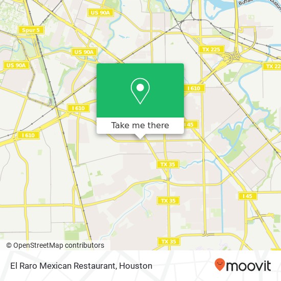 Mapa de El Raro Mexican Restaurant, 7301 Long Dr Houston, TX 77087