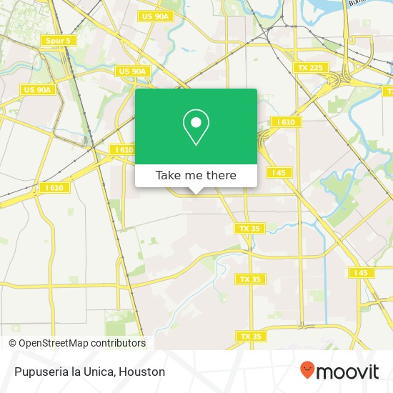 Mapa de Pupuseria la Unica, 7128 Long Dr Houston, TX 77087