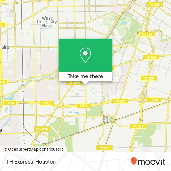 Mapa de TH Express, McNee Rd Houston, TX 77054