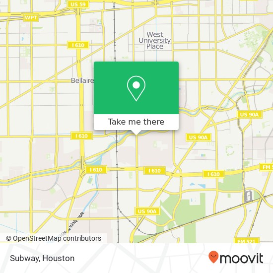 Subway, 8618 Stella Link Rd Houston, TX 77025 map