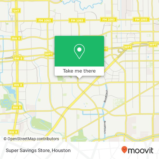 Mapa de Super Savings Store, 7645 Dashwood Dr Houston, TX 77036