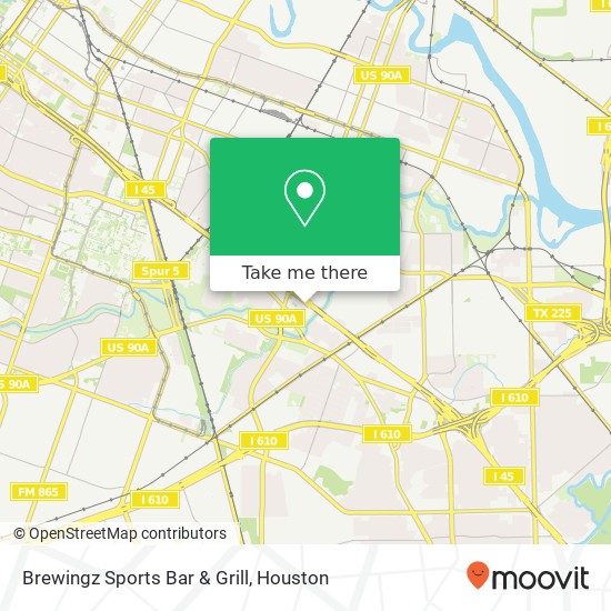 Mapa de Brewingz Sports Bar & Grill, 6006 Gulf Fwy Houston, TX 77023