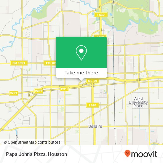 Papa John's Pizza, 3525 Sage Rd Houston, TX 77056 map