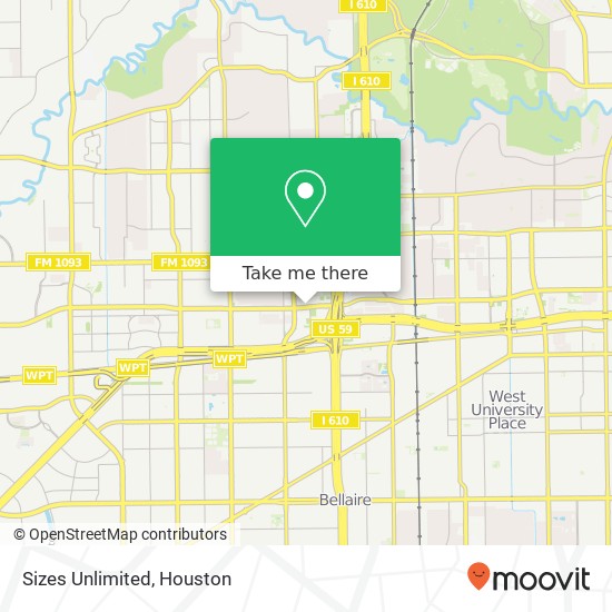 Sizes Unlimited, 5132 Richmond Ave Houston, TX 77056 map