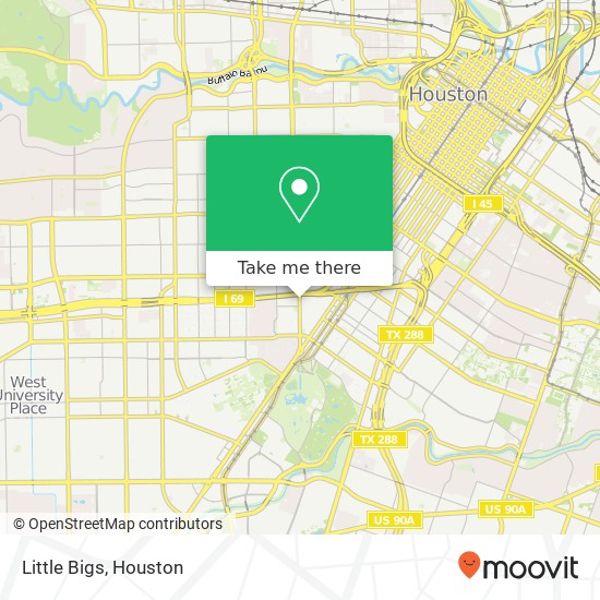 Mapa de Little Bigs, 4621 Montrose Blvd Houston, TX 77006