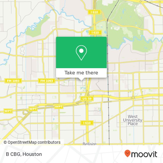 Mapa de B CBG, 5135 W Alabama St Houston, TX 77056