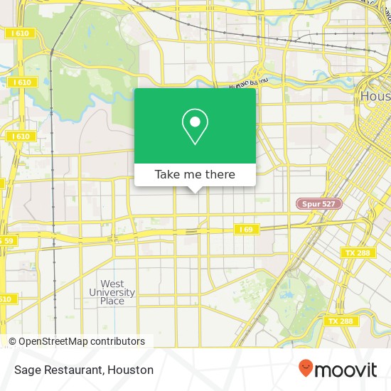 Mapa de Sage Restaurant, 2221 W Alabama St Houston, TX 77098