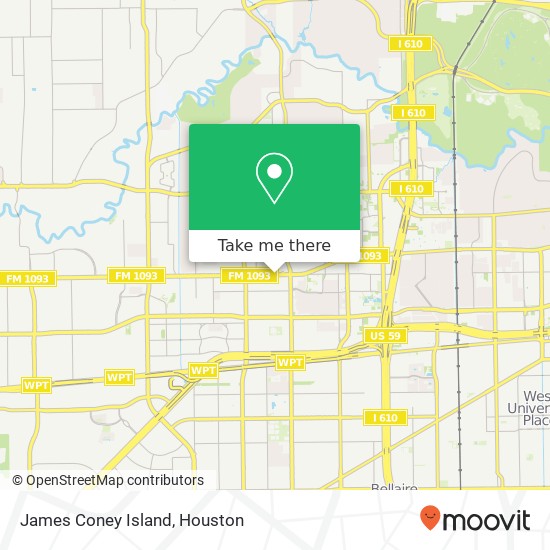 James Coney Island, 5745 Westheimer Rd Houston, TX 77057 map