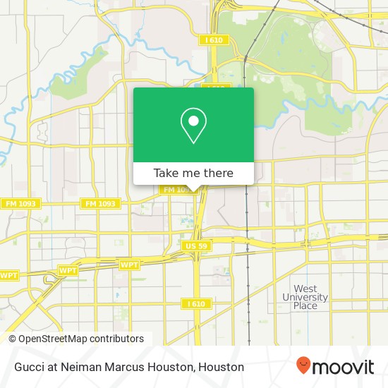 Gucci at Neiman Marcus Houston, 2600 Post Oak Blvd Houston, TX 77056 map