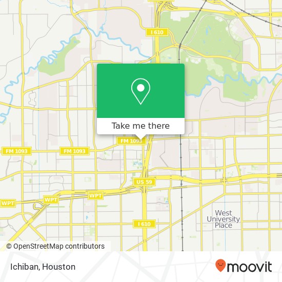Mapa de Ichiban, 5015 Westheimer Rd Houston, TX 77056