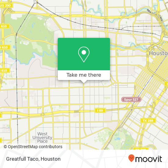 Mapa de Greatfull Taco, 2411 S Shepherd Dr Houston, TX 77019