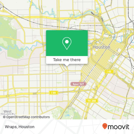 Mapa de Wraps, 2507 Montrose Blvd Houston, TX 77006