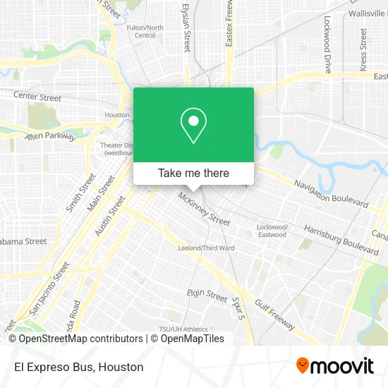 El Expreso Bus map