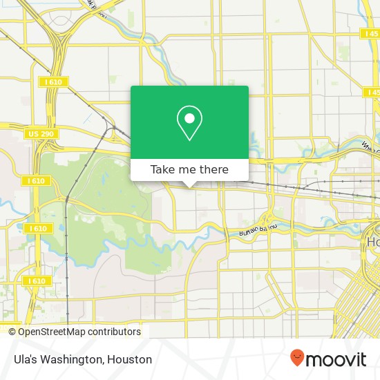 Mapa de Ula's Washington, 5555 Washington Ave Houston, TX 77007