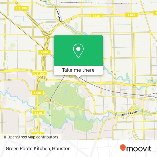 Green Roots Kitchen, Washington Ave Houston, TX 77007 map