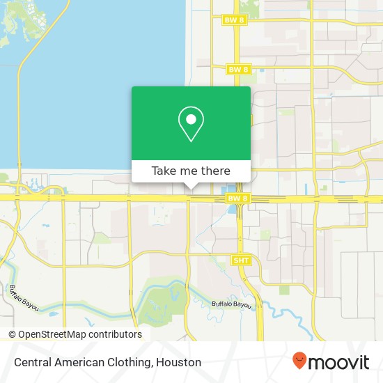 Mapa de Central American Clothing, 11020 Katy Fwy Houston, TX 77079