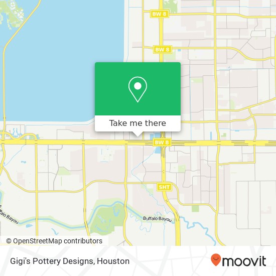 Mapa de Gigi's Pottery Designs, 10910 Katy Fwy Houston, TX 77079