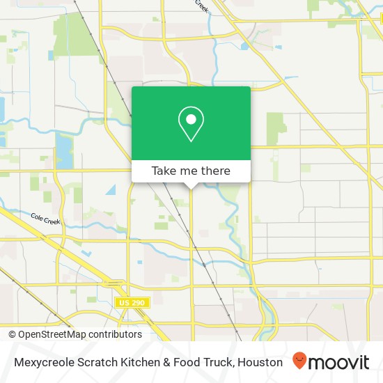 Mapa de Mexycreole Scratch Kitchen & Food Truck, 6600 Antoine Dr Houston, TX 77091