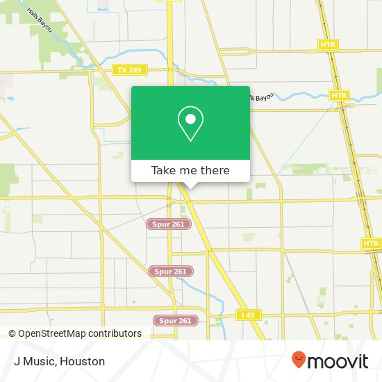 Mapa de J Music, 7676 North Fwy Houston, TX 77037