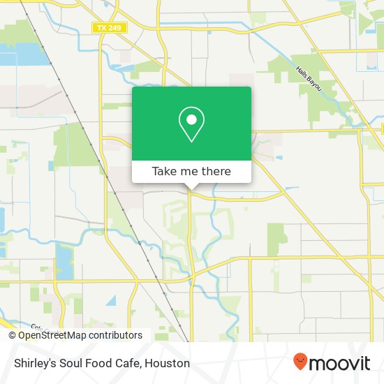 Mapa de Shirley's Soul Food Cafe, 5744 W Gulf Bank Rd Houston, TX 77088