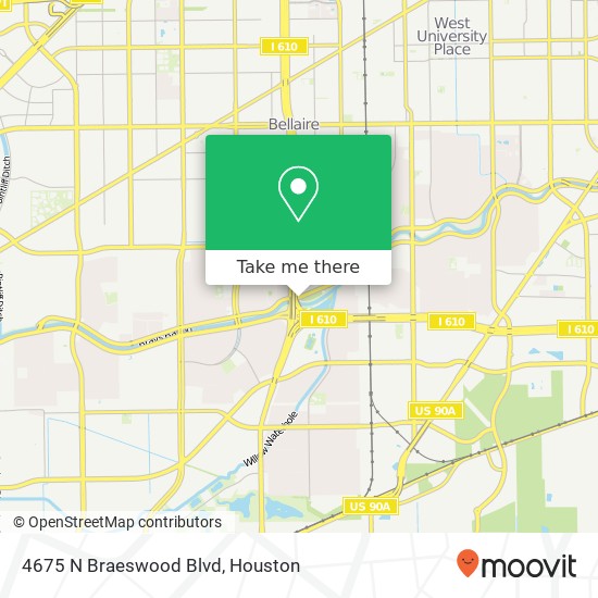 4675 N Braeswood Blvd map