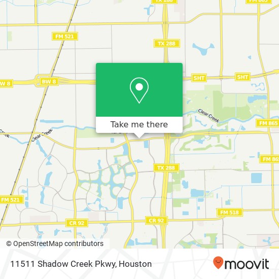 11511 Shadow Creek Pkwy map