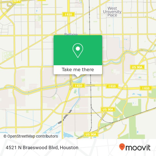 4521 N Braeswood Blvd map