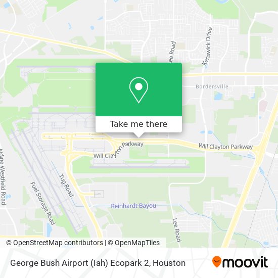 George Bush Airport (Iah) Ecopark 2 map